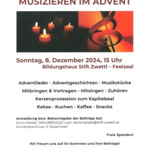 OFFENES SINGEN UND MUSIZIEREN IM ADVENT