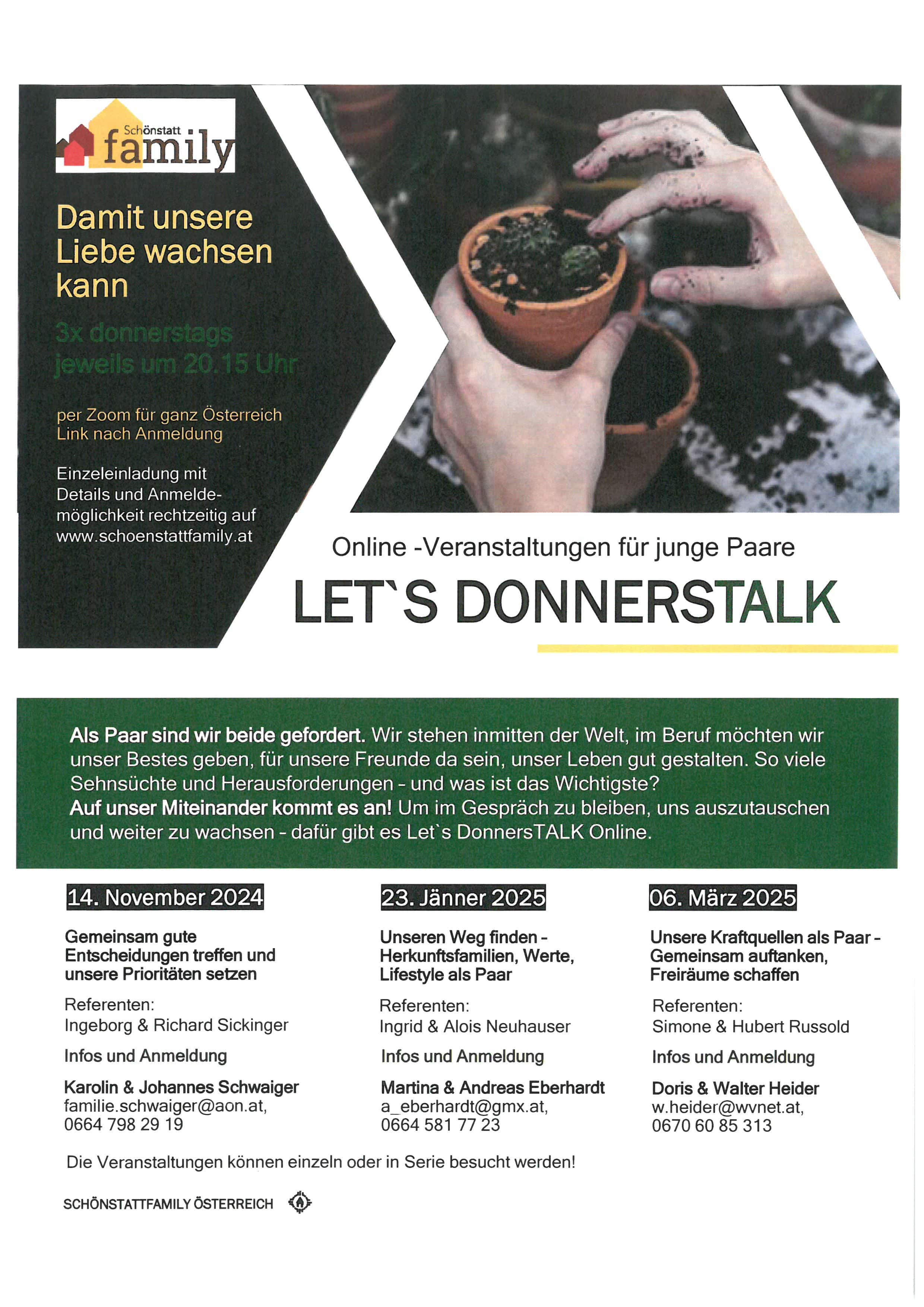 Let's DonnersTalk - Online-Veranstaltung für junge Paare